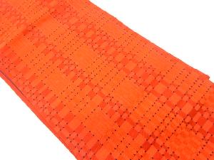 本場筑前博多格子模様織出し名古屋帯